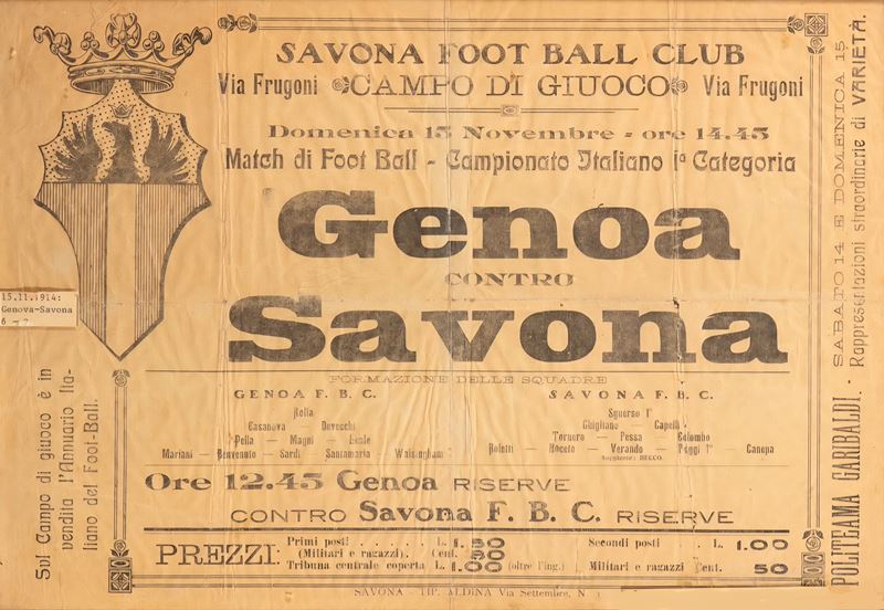 Calcio Genoa - Savona 1914