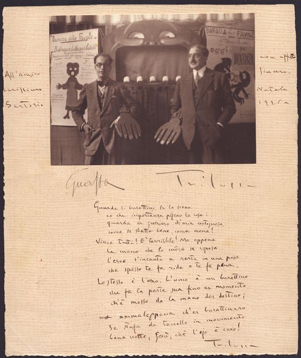 TRILUSSA , Guasta -  foto e componimento autografi