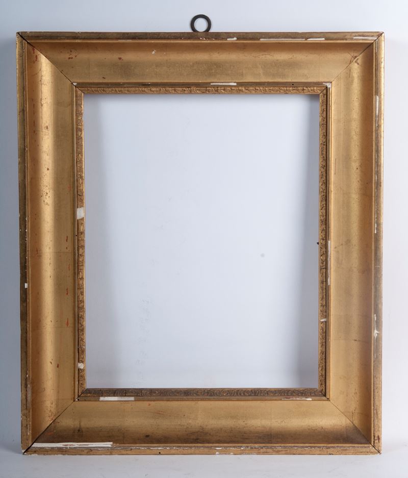 Cornice in legno dorato, fine XIX secolo
