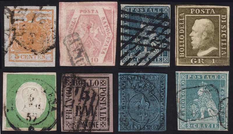 Antichi Stati Italiani, Insieme di oltre 100 francobolli preunitari