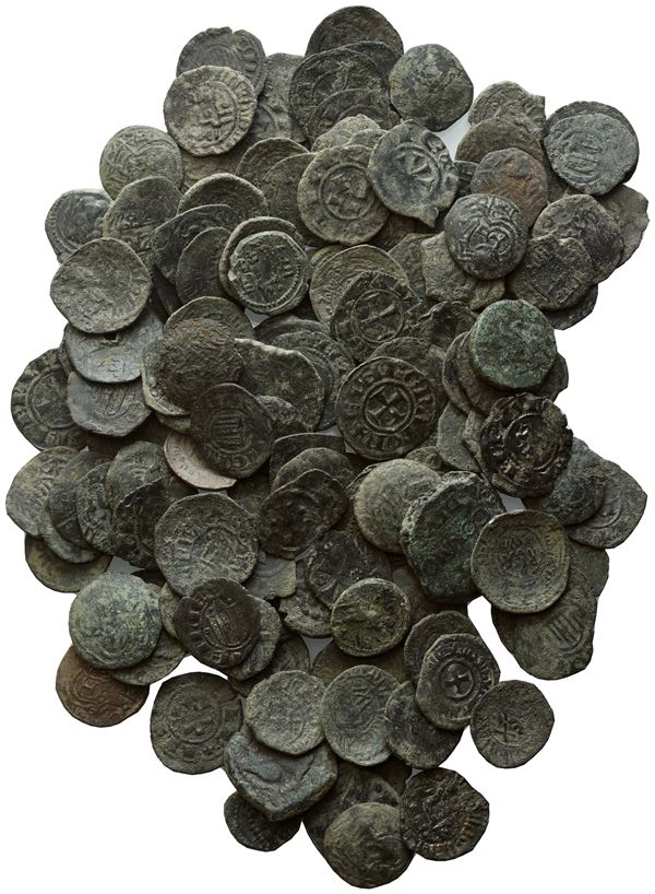 MESSINA. REGNO DI SICILIA. Grande lotto composto da 148 monete medievali. Nominali, metalli e conservazioni varie.  - Auction MODERN COINS, MEDALS, MINTING DIES AND MASONIC RARITIES - Bertolami Fine Art - Casa d'Aste