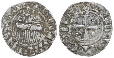 ROMA, Senato Romano, 1347, Denaro Provisino, 0,4 g, MB