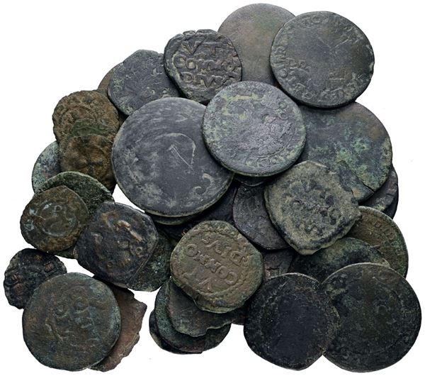 MESSINA. REGNO DI SICILIA. Lotto multiplo di 40 monete. Cu; Nominali, date e conservazioni varie.