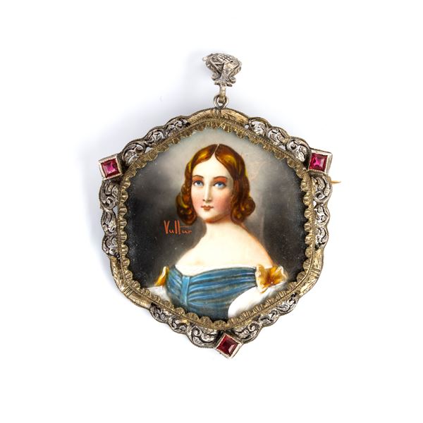 Pendant - brooch with portrait