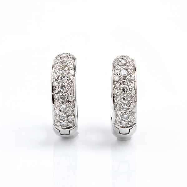 Diamond gold hoop earrings