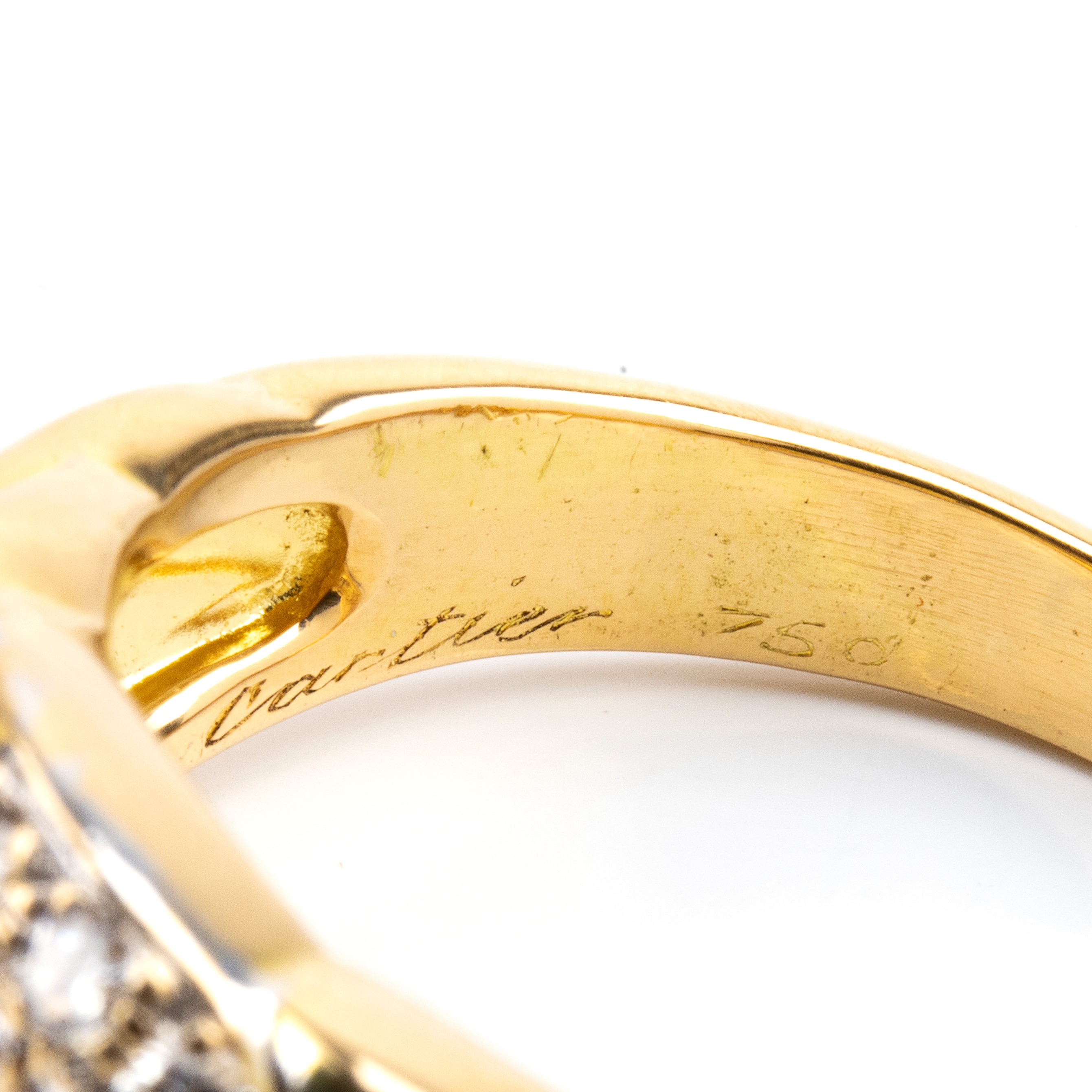 Cartier - Anello a fascia in oro giallo 18k e diamanti