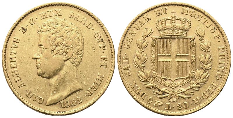 Carlo Alberto, 20 Lire 1842 (Regno di Sardegna)