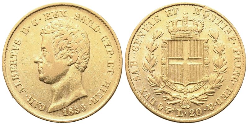 Carlo Alberto, 20 Lire 1833 (Regno di Sardegna)