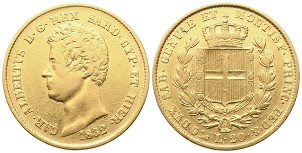 GENOVA. Regno di Sardegna. Carlo Alberto (1831-1849). 20 Lire 1832; Au (6,43 g; 20,6 mm)