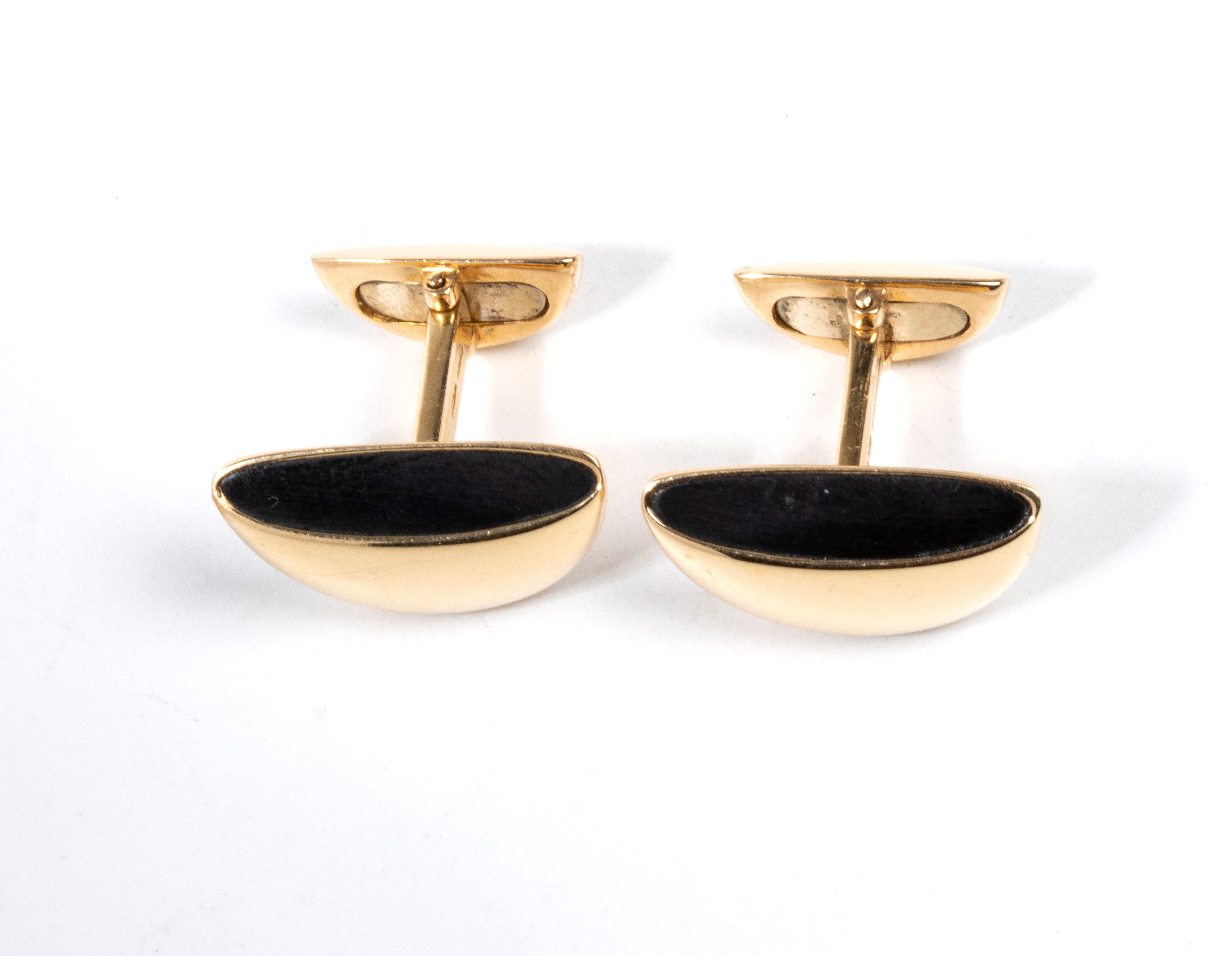 Vhernier - Gemelli in oro giallo 18k con diaspro nero