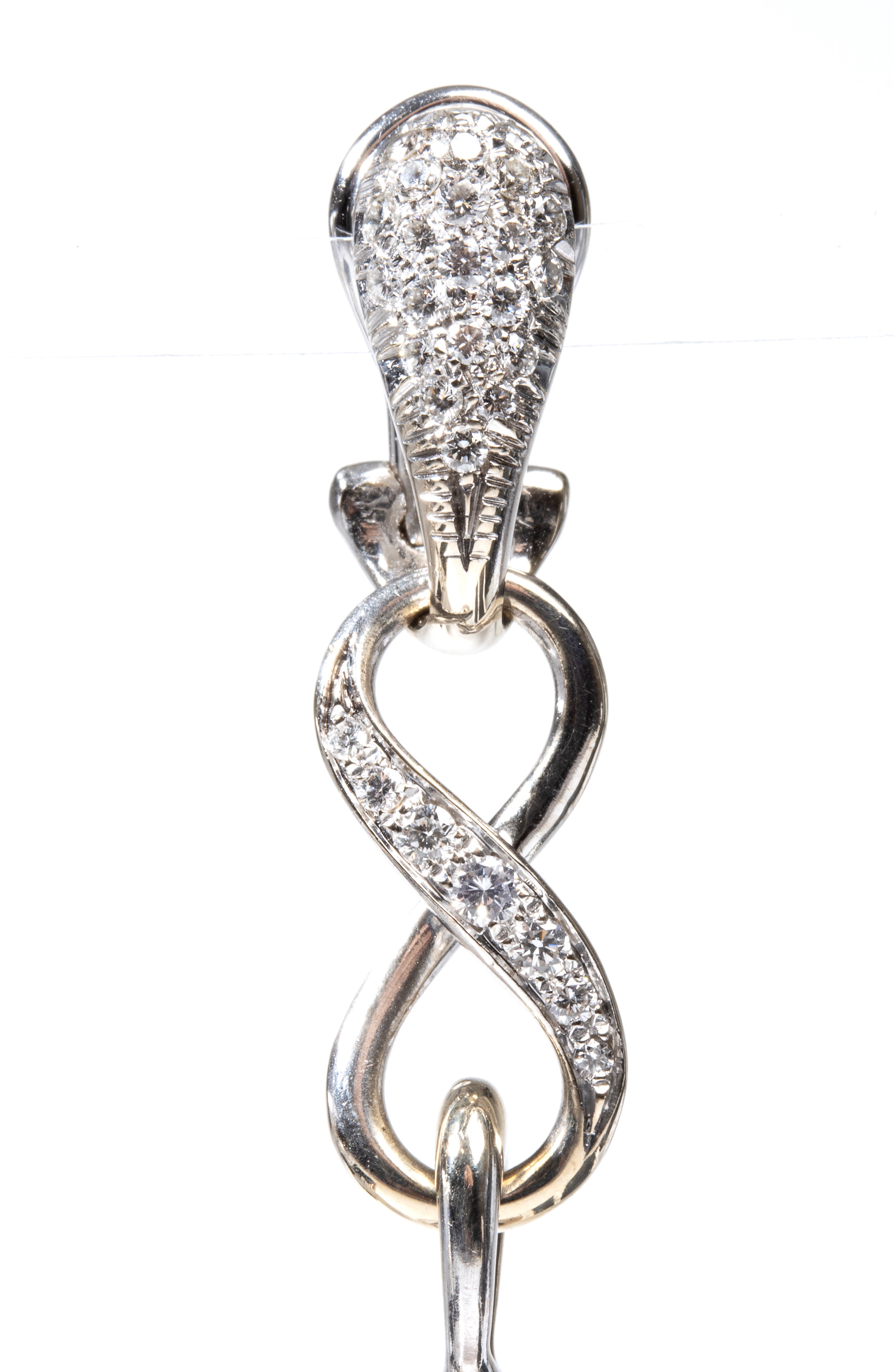 Orecchini in oro bianco 18k con perle Australiane e diamanti