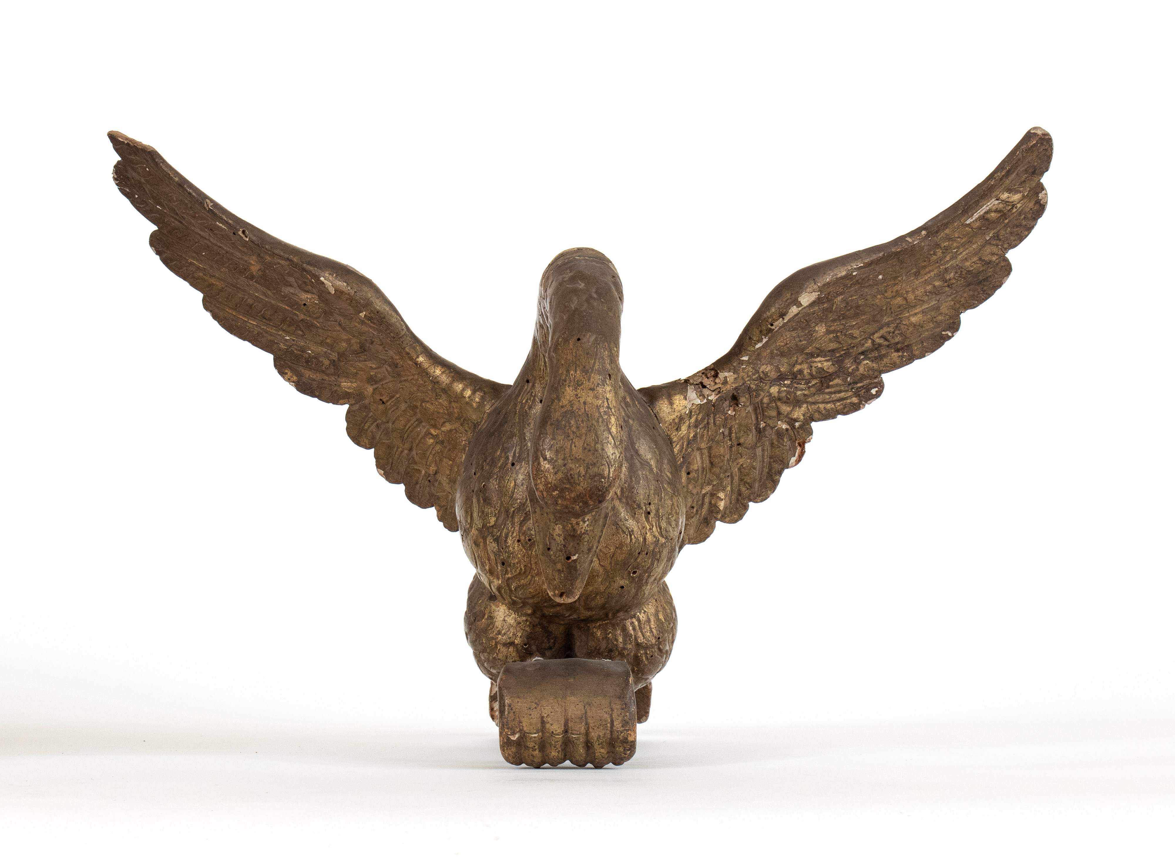 Scultura in legno dorato a forma di cigno, Francia, XIX secolo