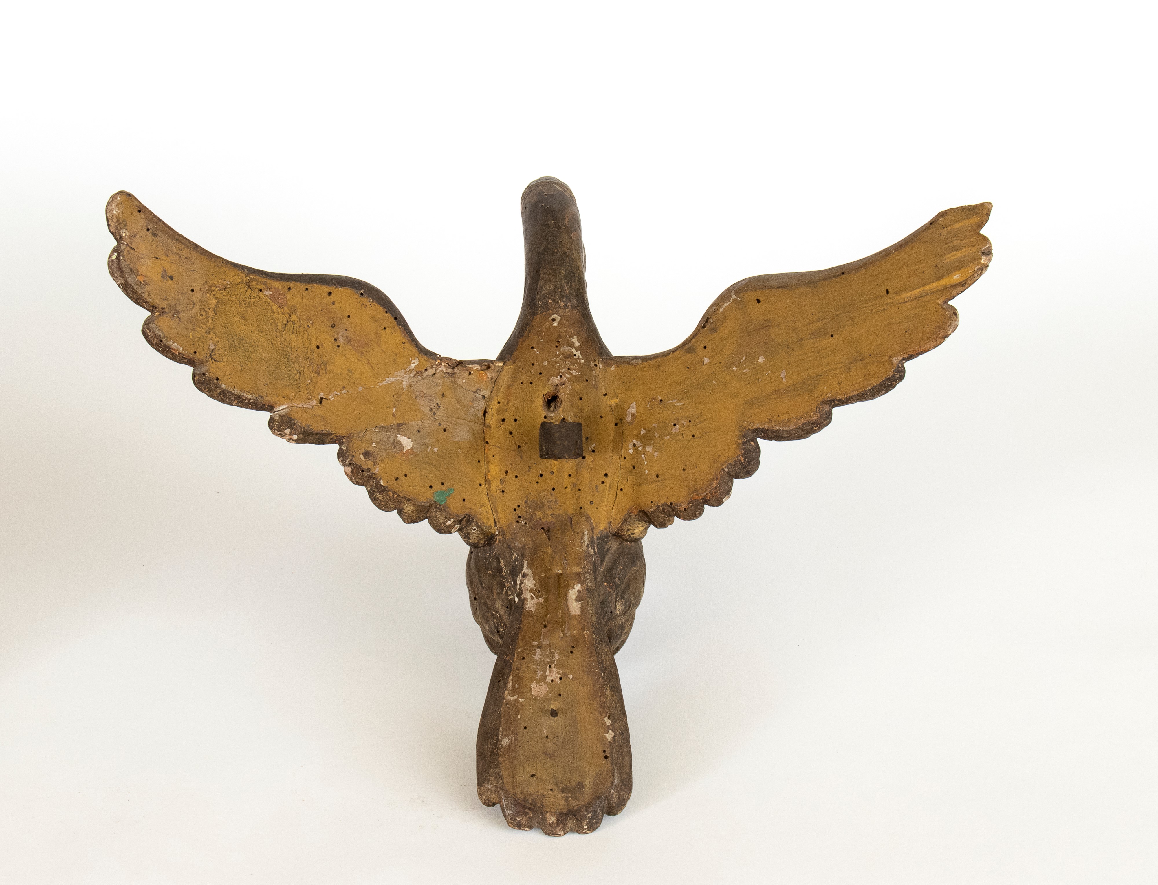 Scultura in legno dorato a forma di cigno, Francia, XIX secolo