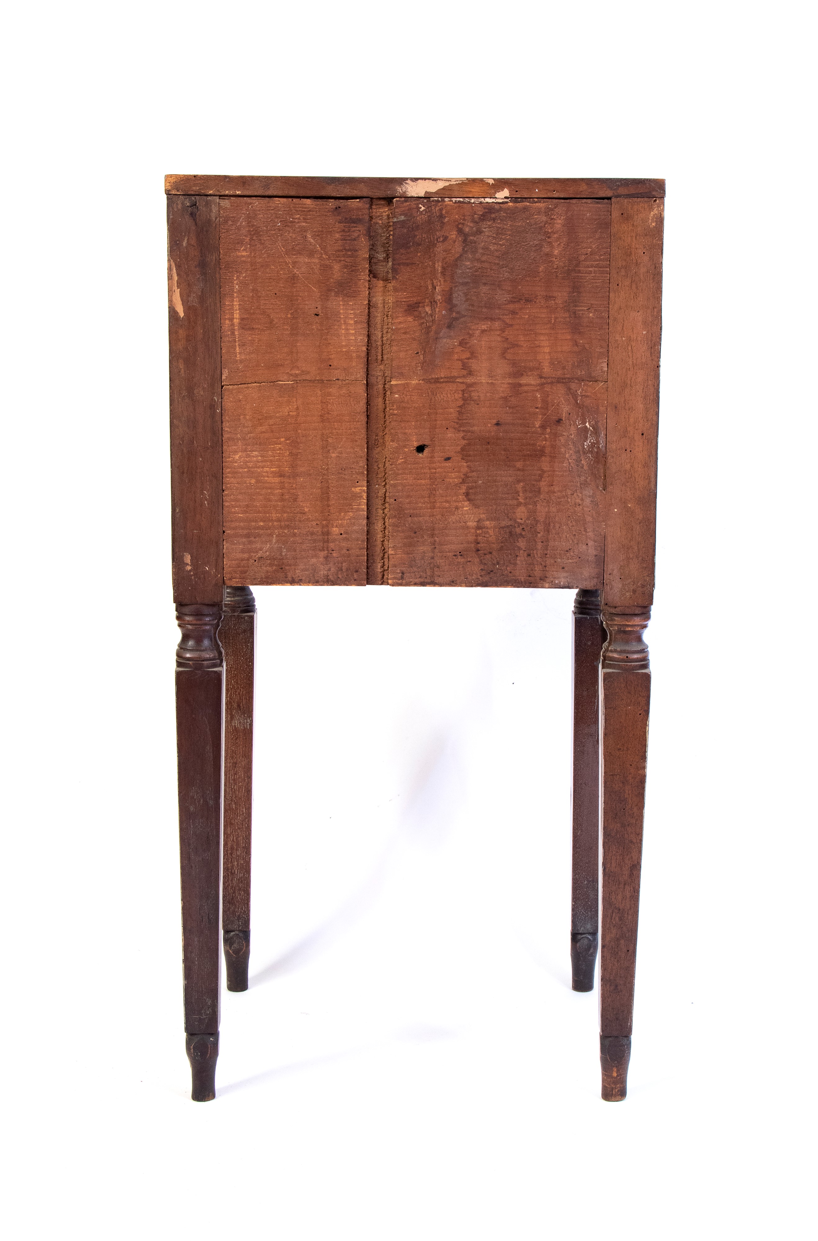 Comodino neoclassico intarsiato, Italia settentrionale, XVIII secolo, in noce e bois de rose