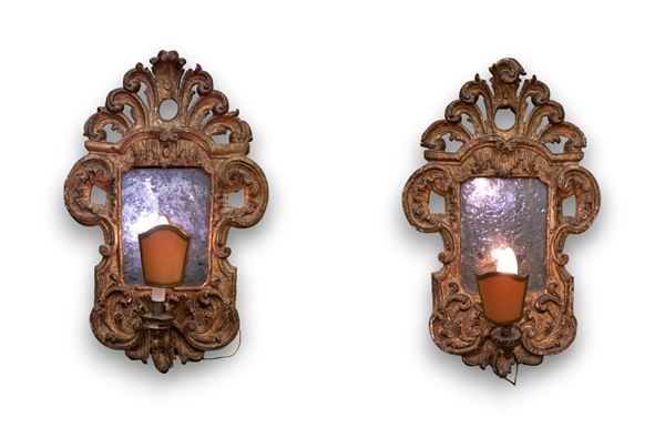 Coppia di specchiere dorate, Italia centrale