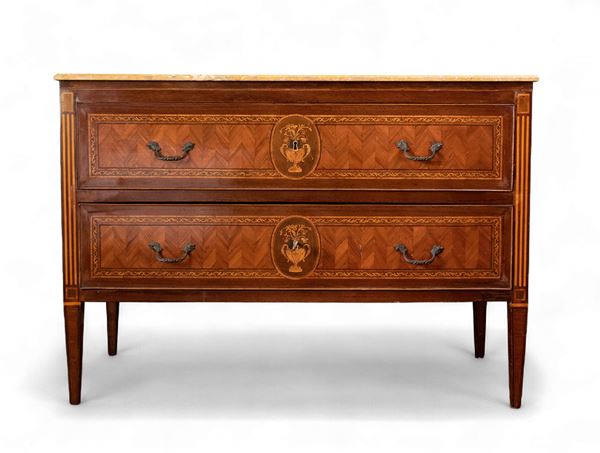 Comò neoclassico intarsiato