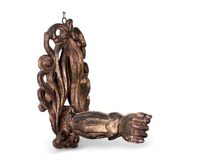 Applique italiane in legno intagliato e dorato, XIX secolo