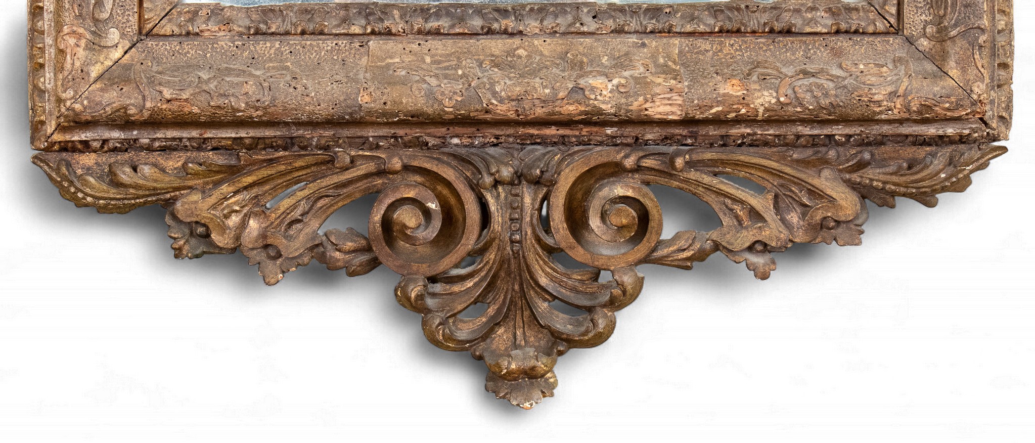 Specchiera italiana dorata, Luigi XV, XVIII secolo