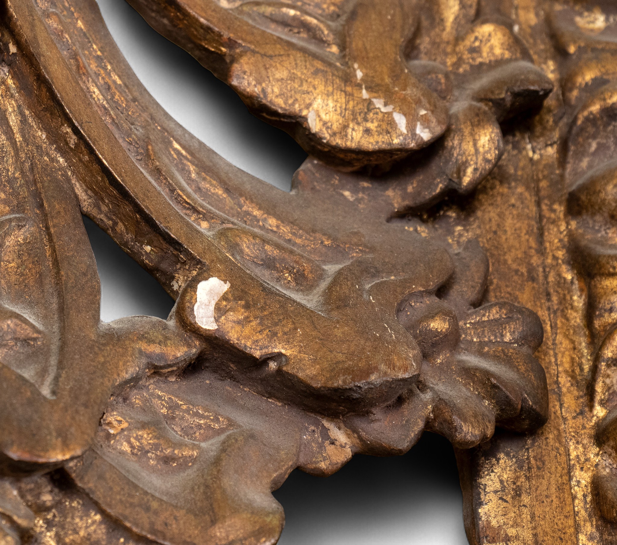 Specchiera italiana dorata, Luigi XV, XVIII secolo