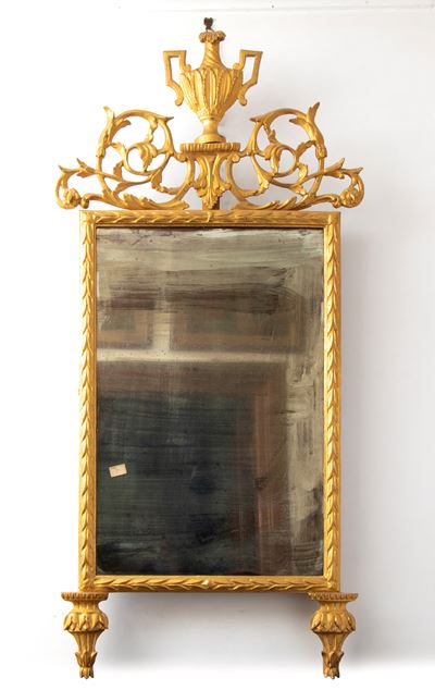 Specchiera, Luigi XVI, legno intagliato e dorato, XVIII secolo