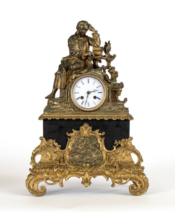 VINCENT &amp; CIE - Orologio da tavolo in bronzo dorato