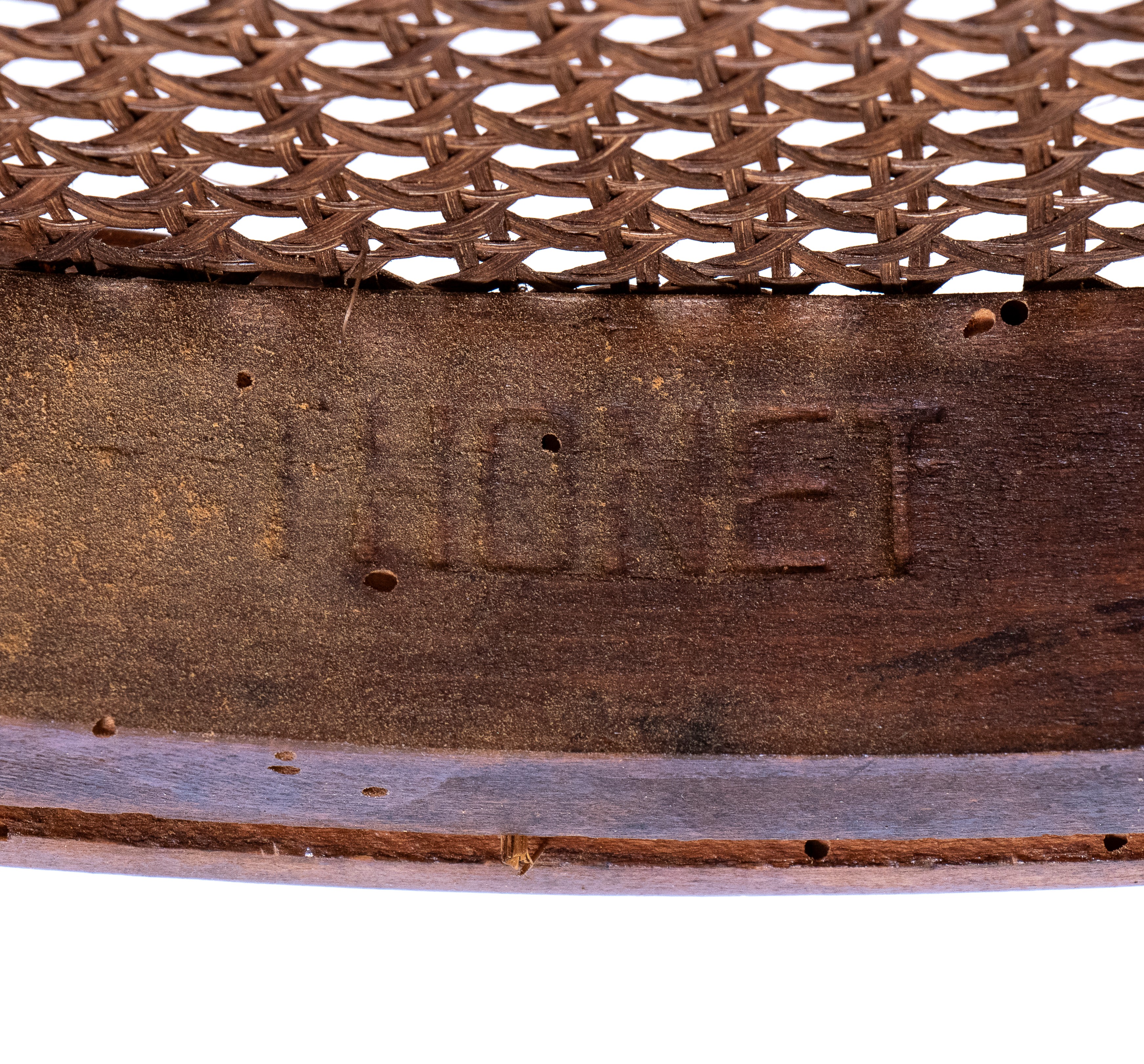 Michael Thonet - Gruppo di sei sedie in legno curvato con seduta in paglia intrecciata