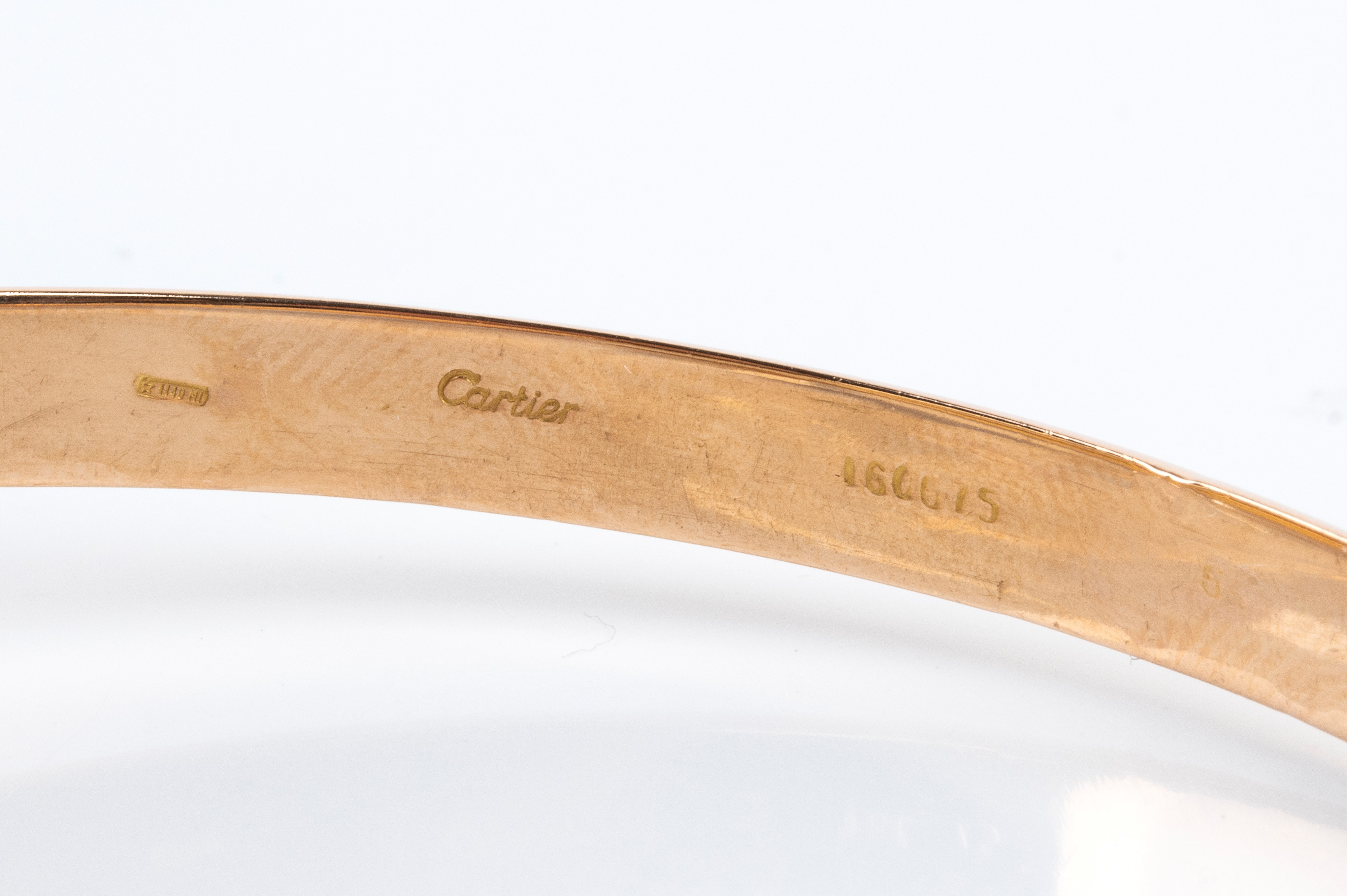 Cartier - Bracciali a cerchio in oro a tre colori 18k con motivo a tre anelli intrecciati