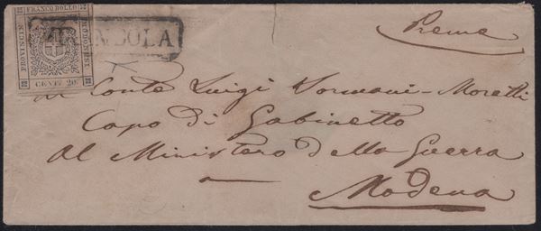 Modena - Annullamenti, Mirandola in cartella usato in Governo Provvisorio (pt.R2)