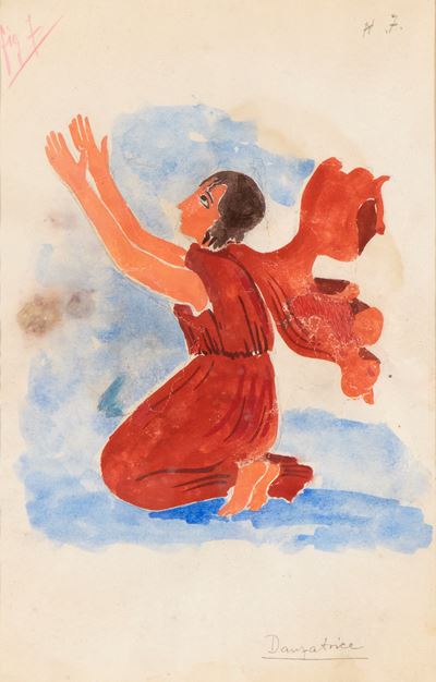 Danzatrice, Tempera su carta, 31 x 21 cm, anni '40 circa