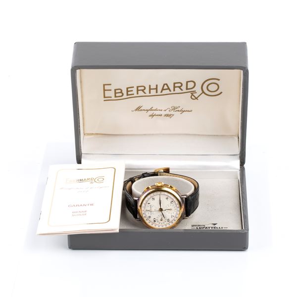 EBERHARD - Orologio polso cronografo vintage, riedizione fine anni '80