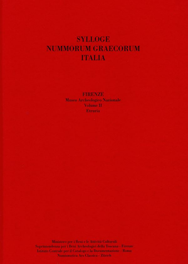 SYLLOGE NUMMORUM GRAECORUM. Italia. Museo Archeologico Nazionale di Firenze. Vol. II. Etruria. Pontedera s.d. pp. 221, tavv. 66.  Ril. Ed. Ottimo stato, importantissima documentazione per lo studio dei fusi. Raro e ricercato