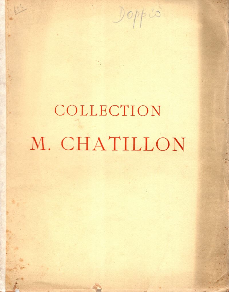 CIANI Louis - Paris, 24\27 - Mai, 1933. Collection M. Chatillon. Monnaies francaise et entrangere...