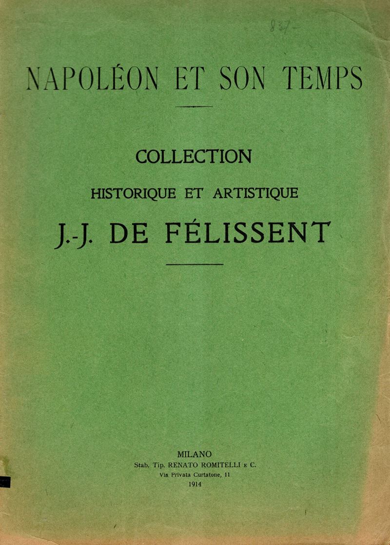 CLERICI Carlo- CLERICI Cesare, -PESARO Lino - Milano, 27 - Avril, 1914. Catalogue de la collectio...