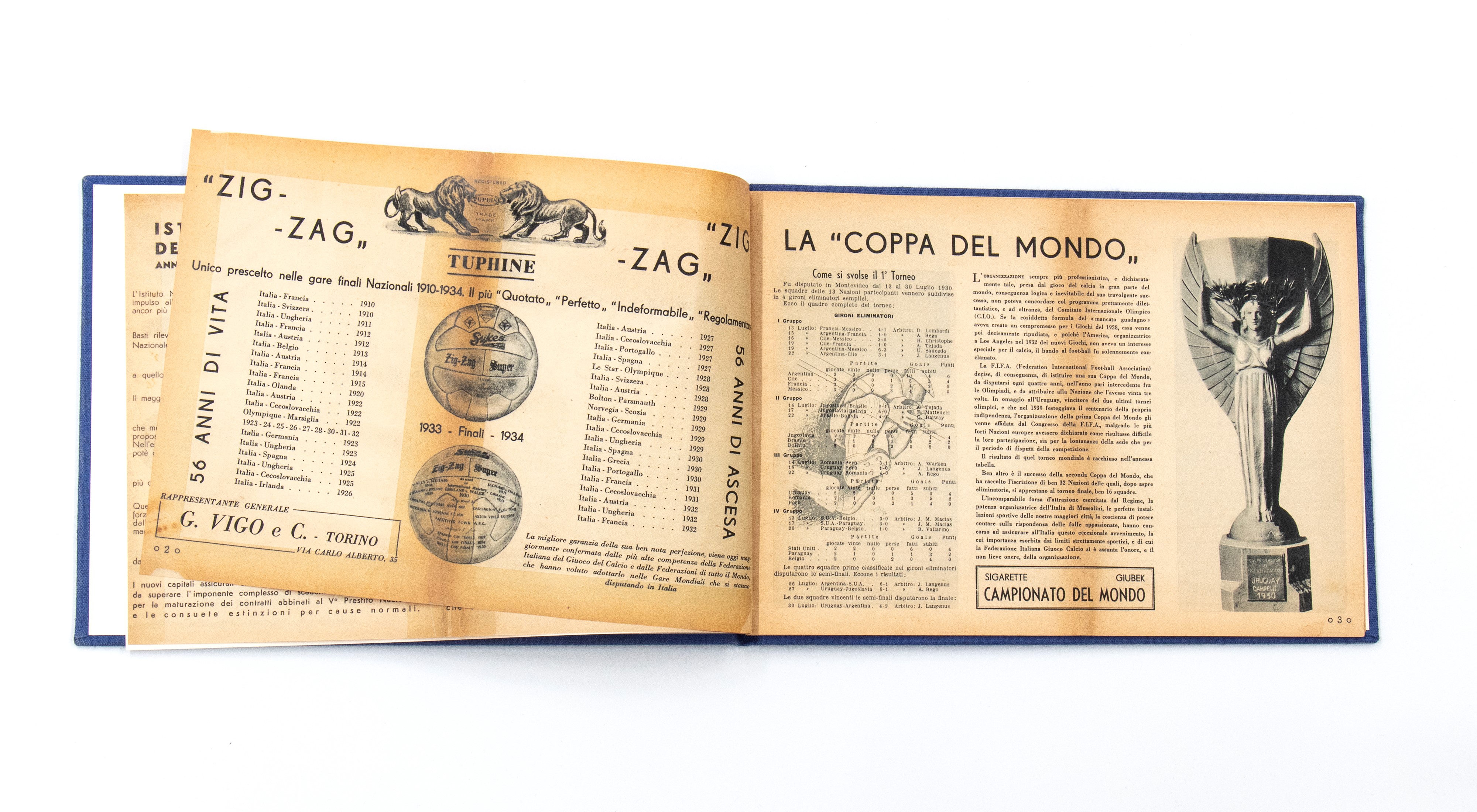 Mondiali Calcio Roma 1934 - Programma