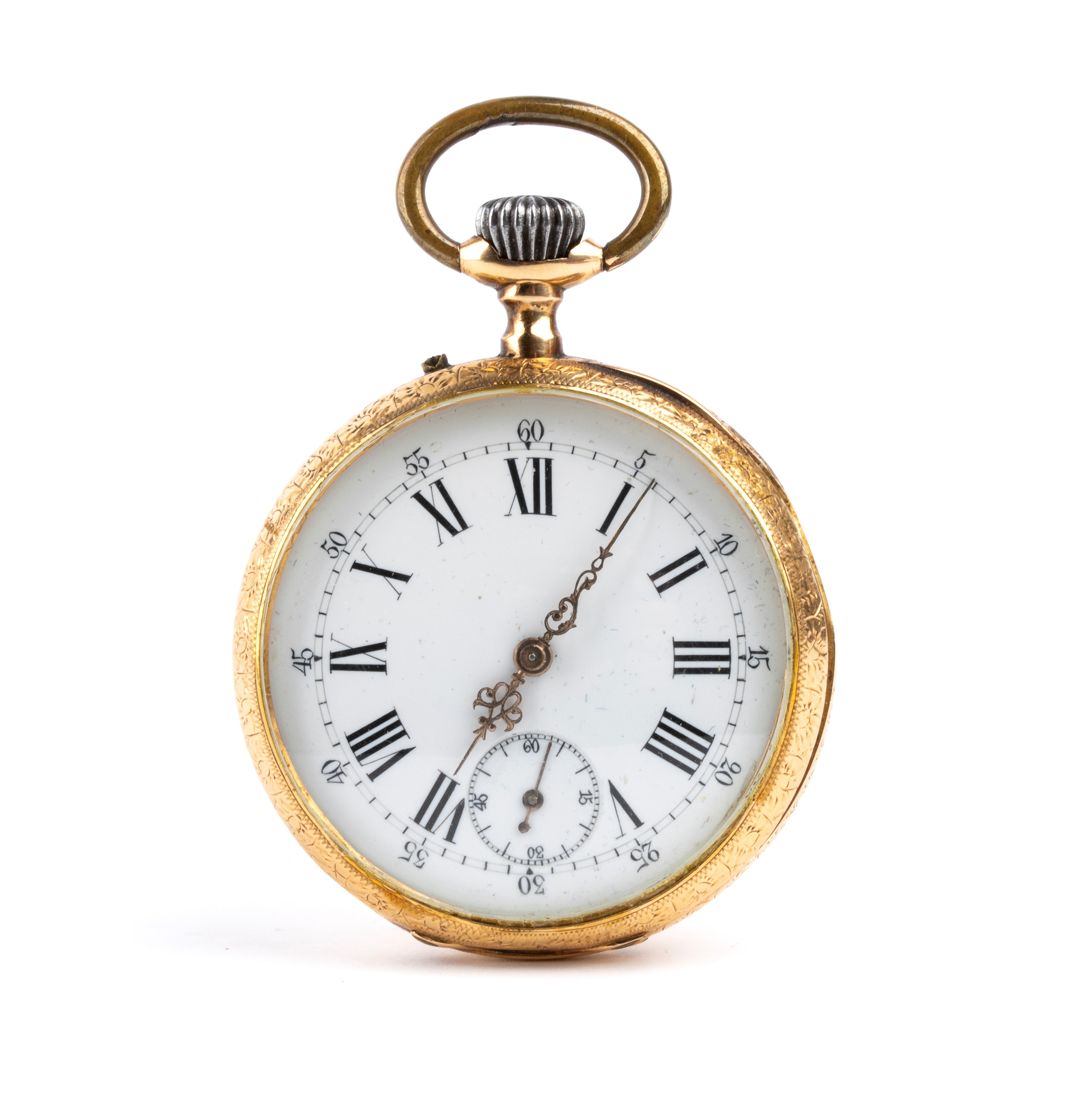 Bornard Geneve - Børnard Geneve, Orologio da tasca in oro 18k con quadrante in smalto bianco