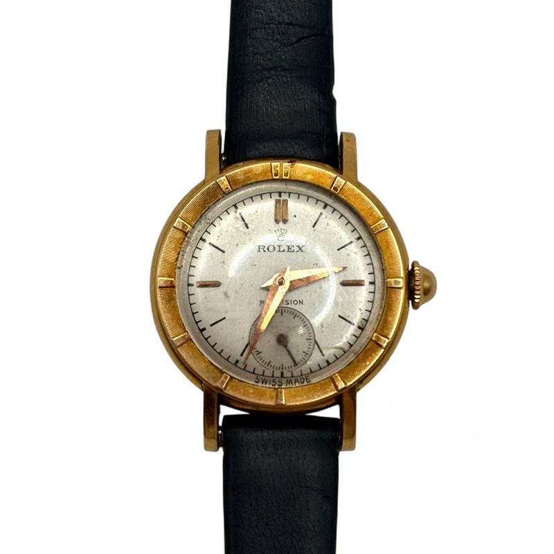 Rolex - Orologio Lady da polso in oro giallo 18k con quadrante argenté (anni '40-'50)