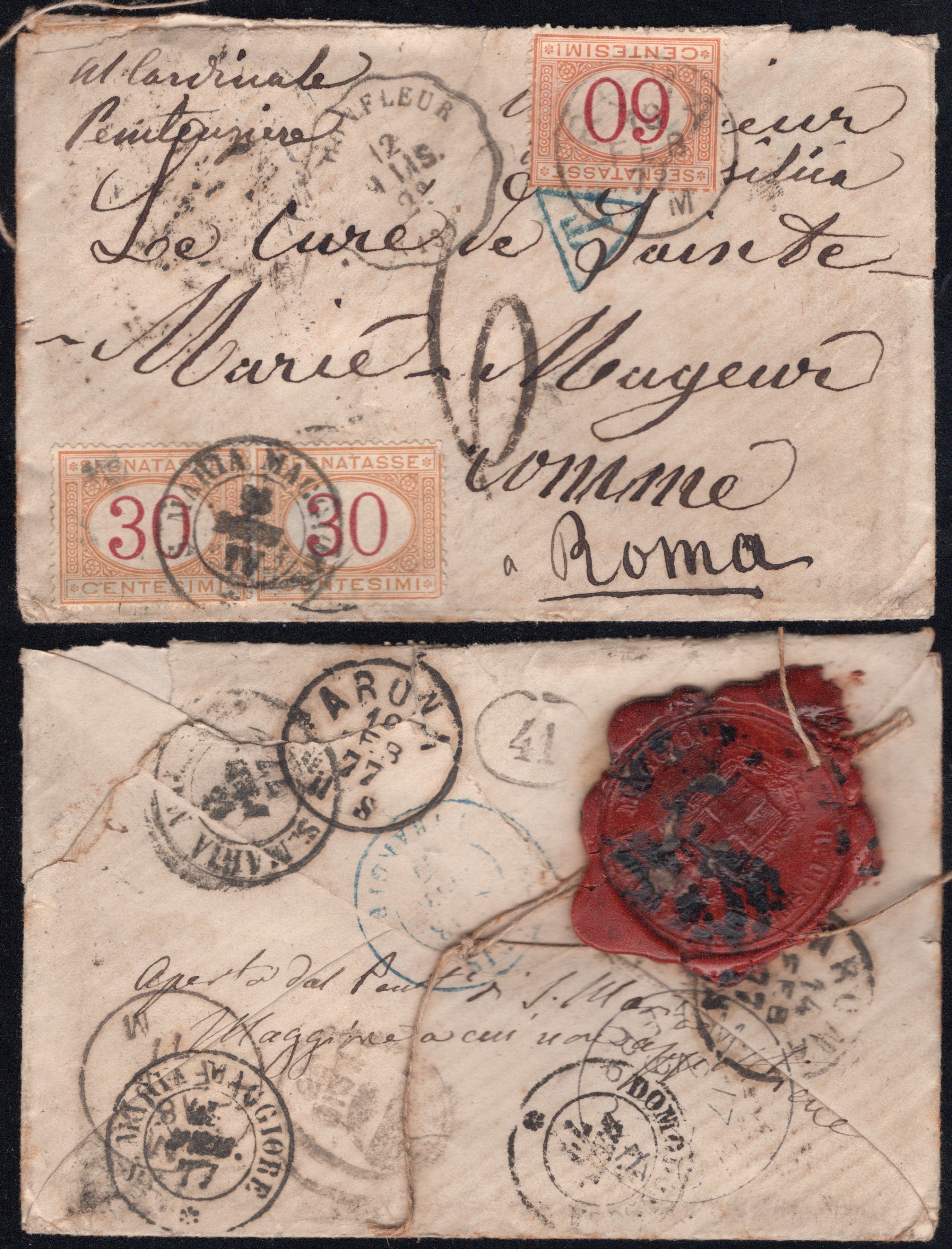 Regno, Storia Postale - Quattro interessanti buste del 1863