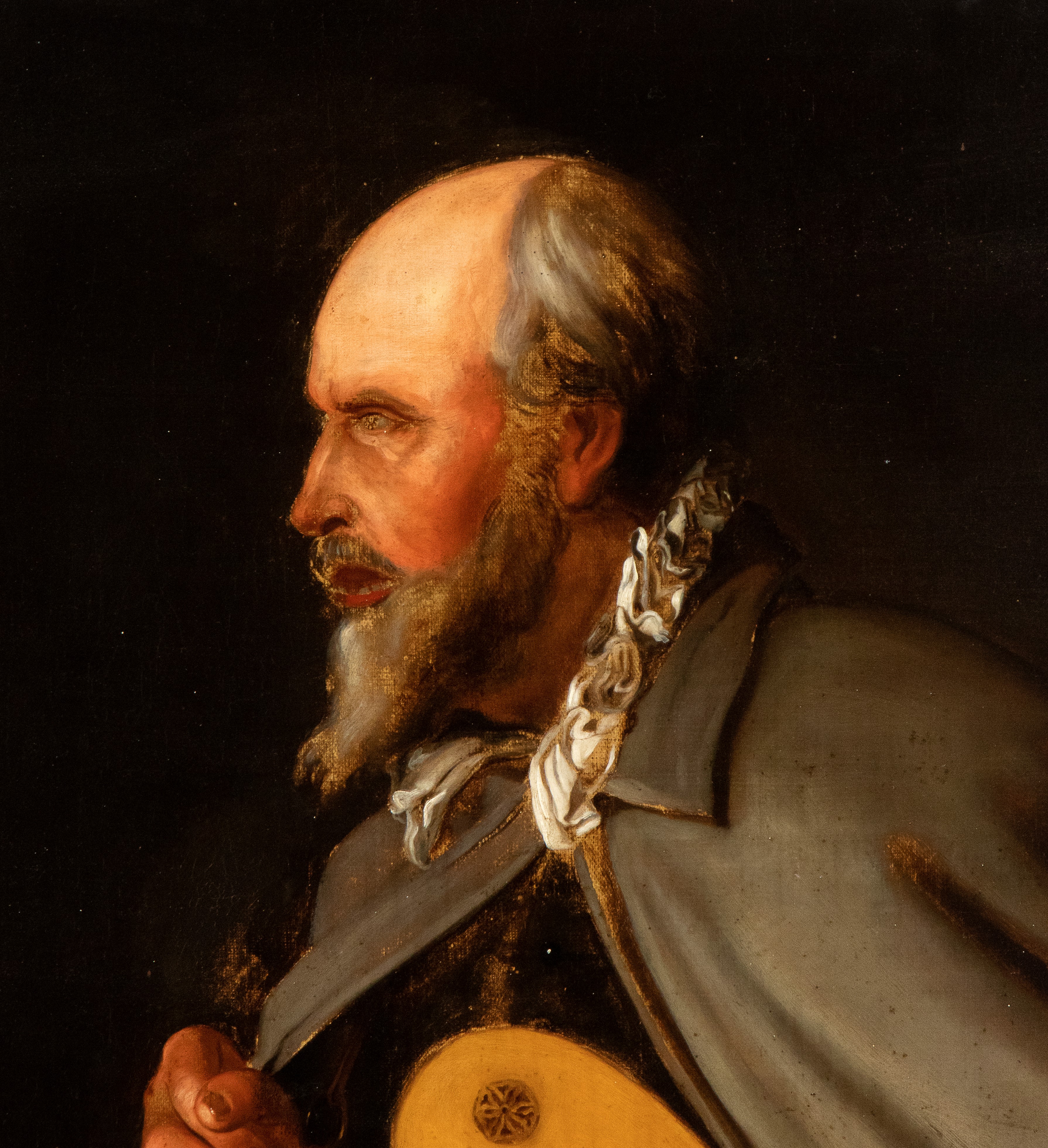 Georges De la Tour - Suonatore cieco di ghironda, olio su tela