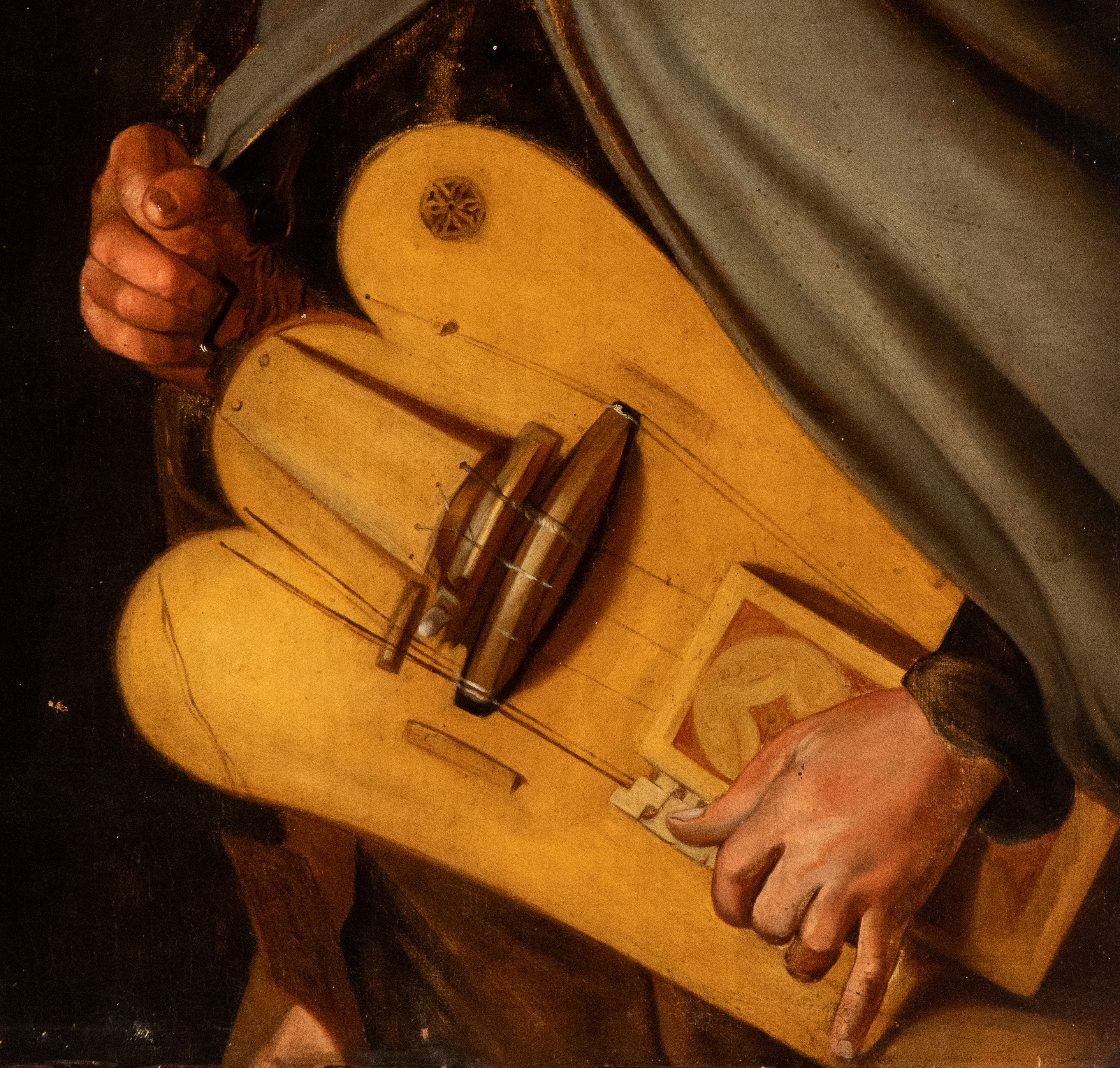 Georges De la Tour - Suonatore cieco di ghironda, olio su tela