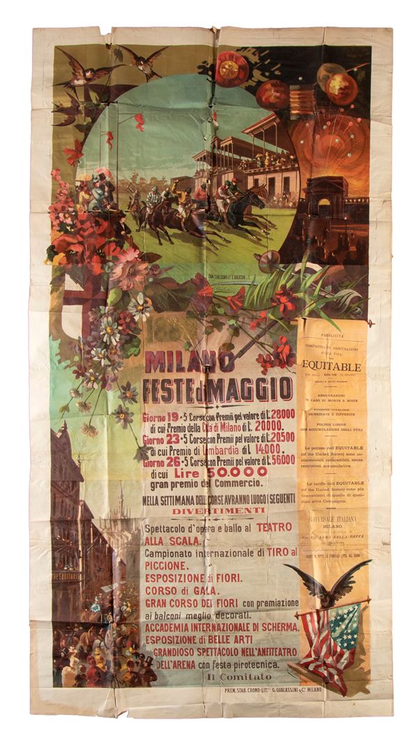 MILANO - Feste di Maggio 1887 - Manifesto