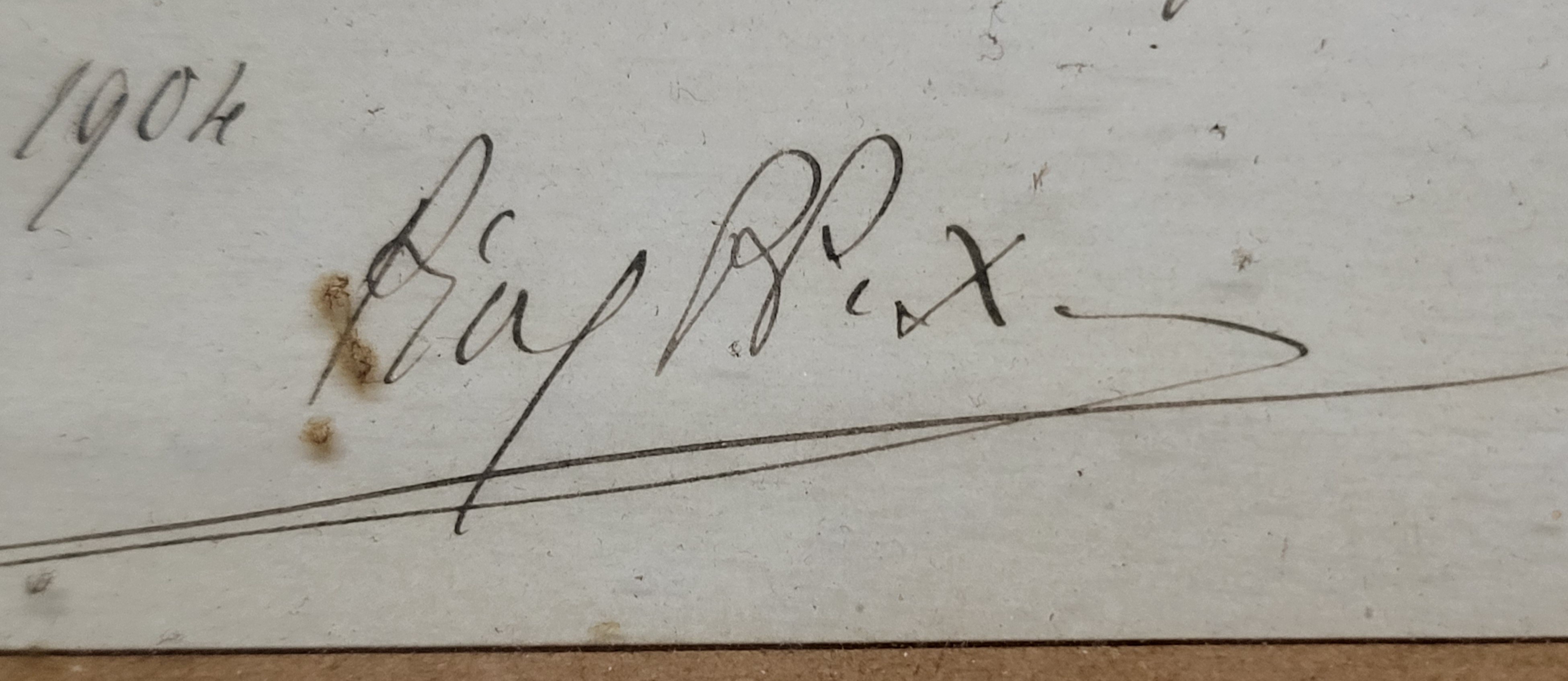 Pio X, Papa, fotografia autografata (testo in latino)