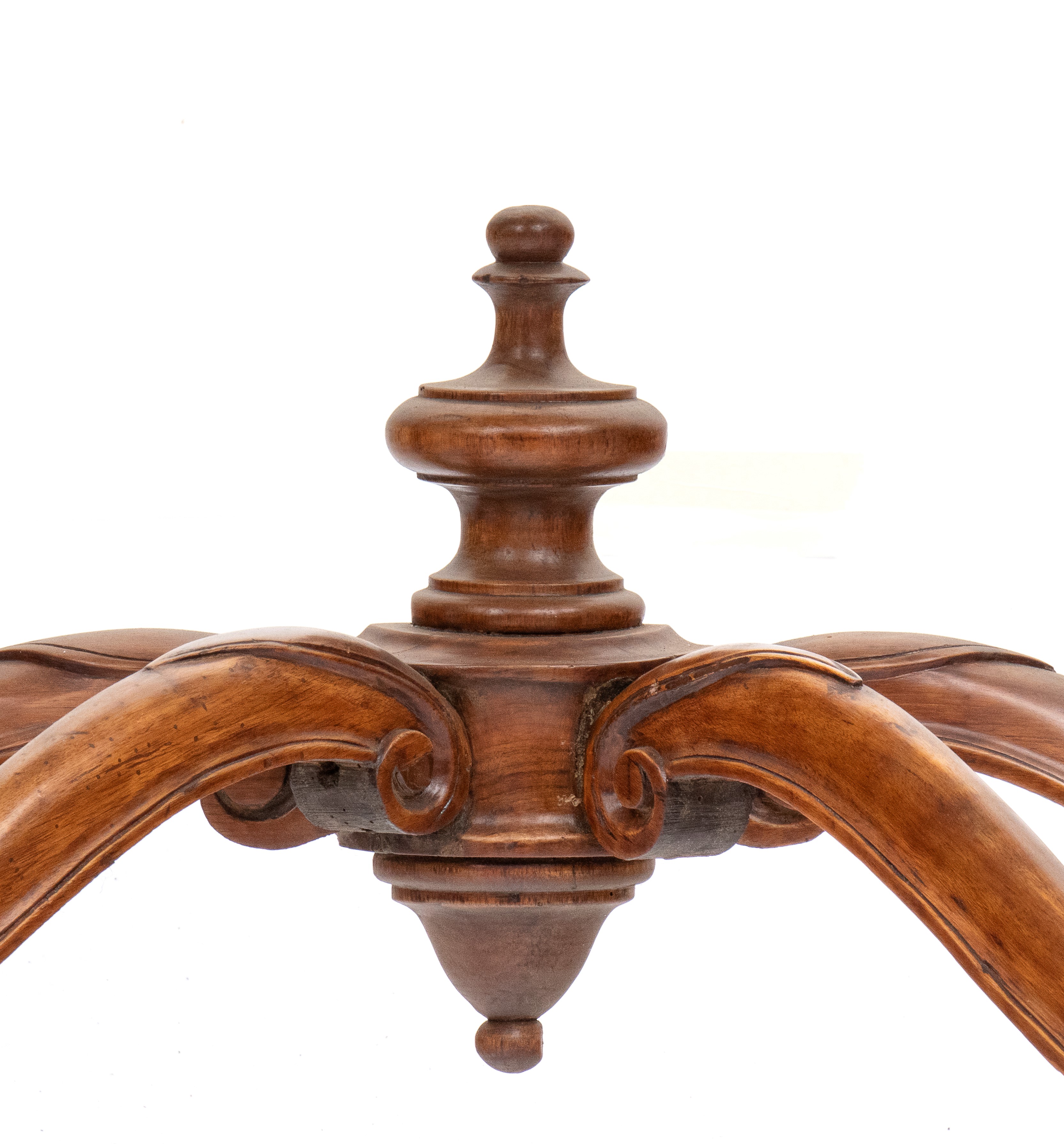 Console genovese, metà XIX secolo, in legno di noce e marmo bianco