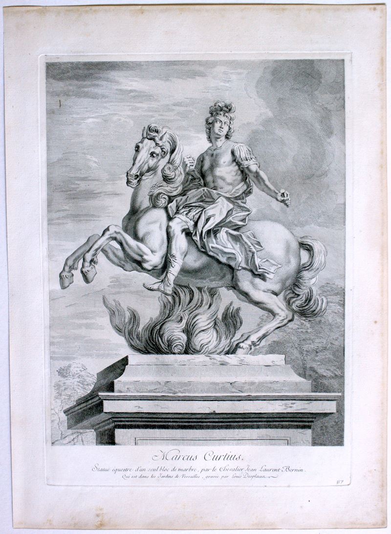 Louis Desplaces - Marcus Curtius - Acquaforte