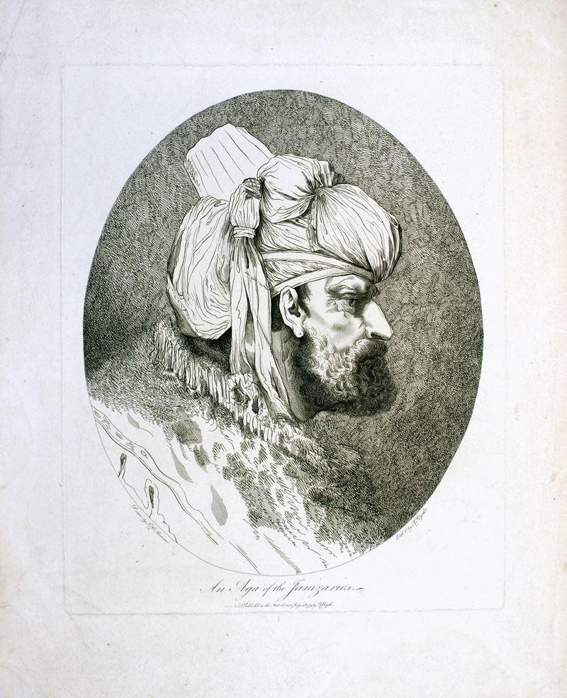 Robert Blyth - An Aga of the Janizaries, acquaforte del 1779