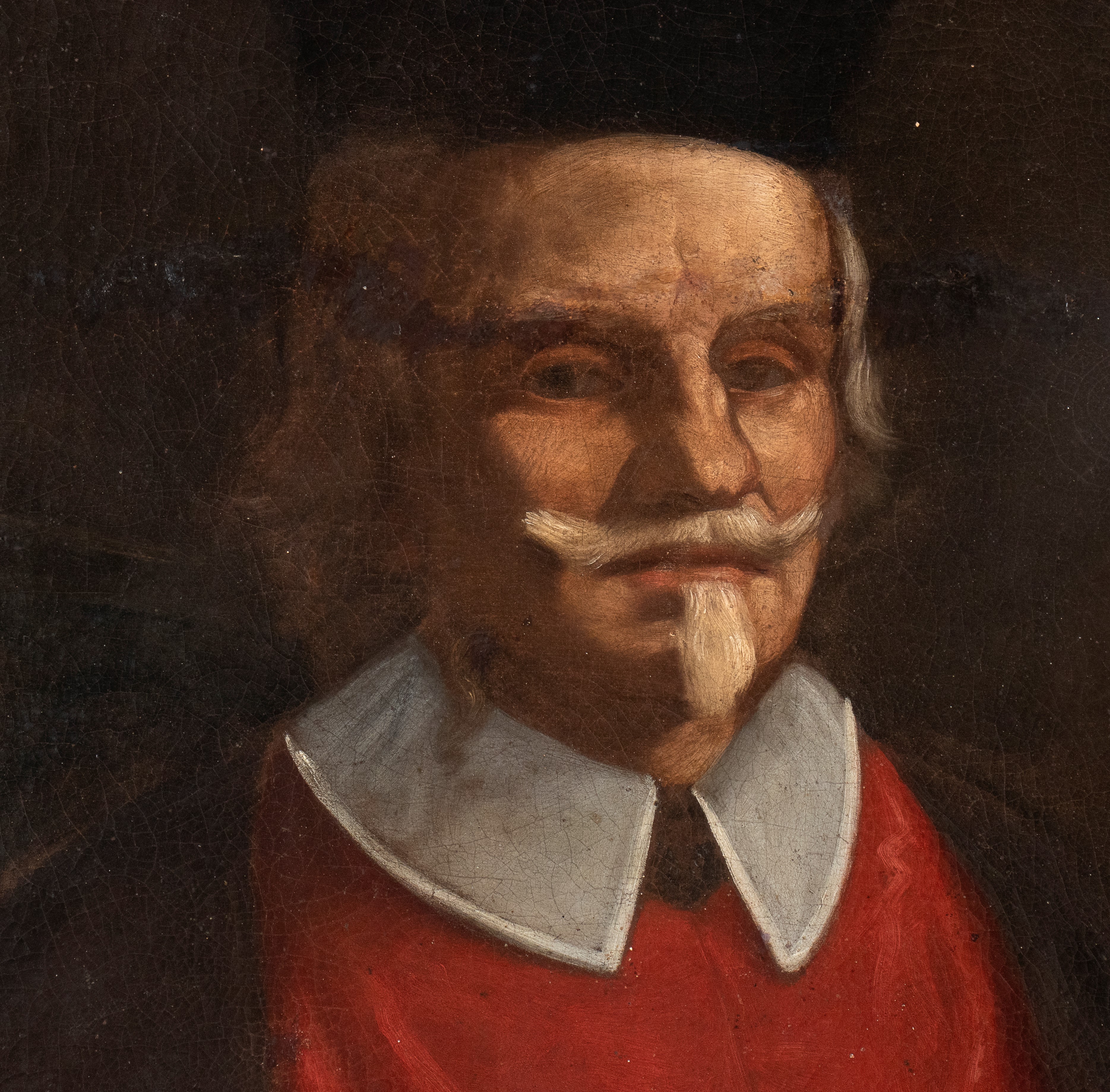 Artista Attivo a Roma, Prima Metà XVII Secolo - Ritratto del Cardinale Alberto Lambertini, olio s...