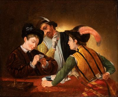 Caravaggio, I Bari, olio su tela