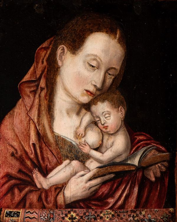 Artista fiammingo, XVI secolo - Madonna lactans
