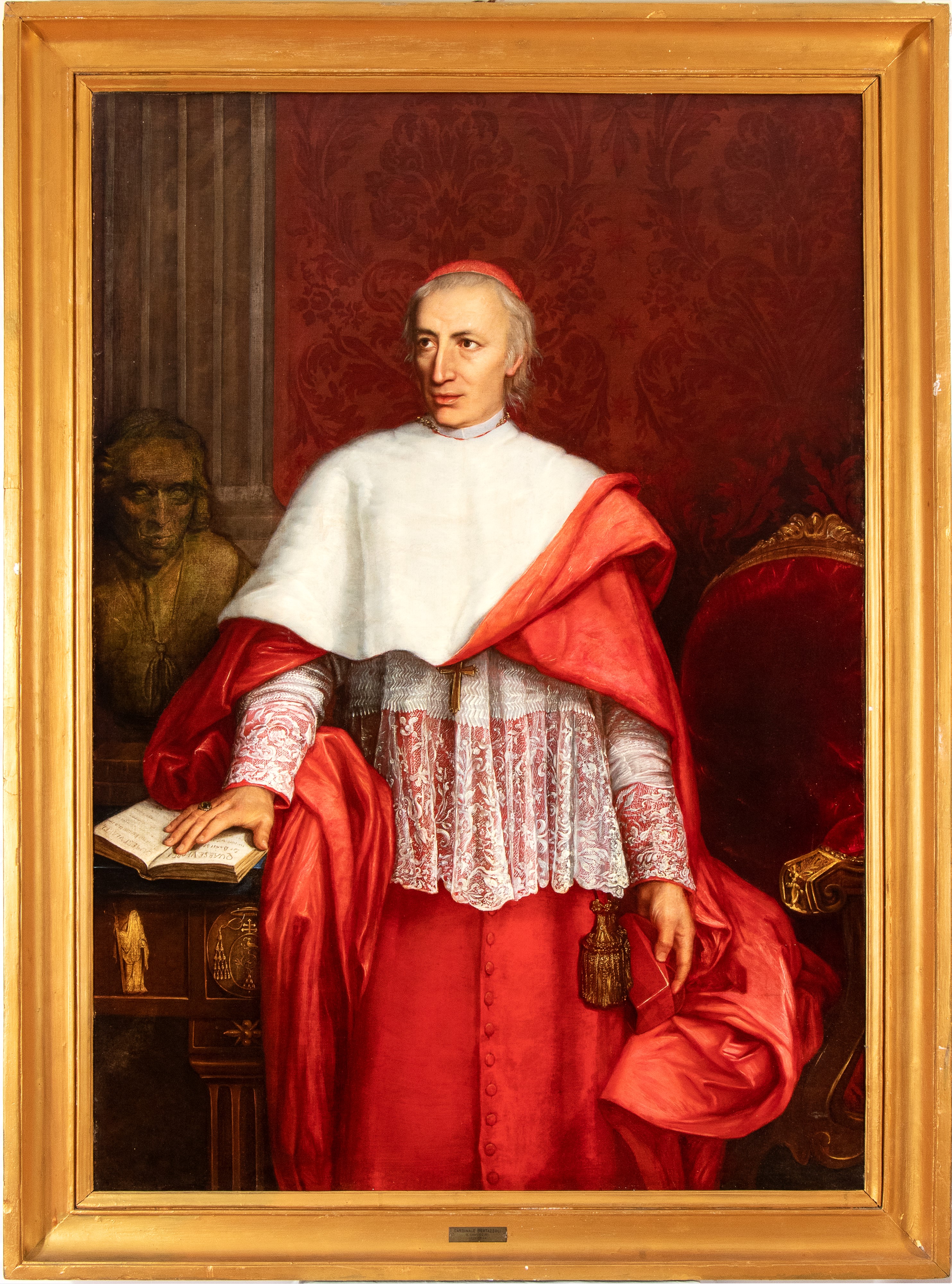 Vincenzo Camuccini - Ritratto del cardinal Francesco Bertazzoli, olio su tela