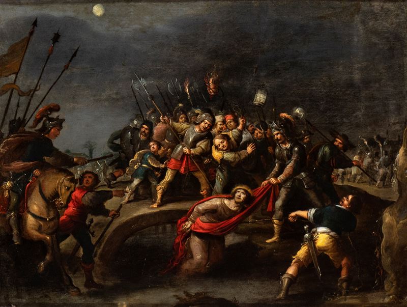 Frans Francken II - Cattura di Cristo, olio su rame