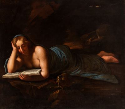 Maddalena penitente, olio su tela